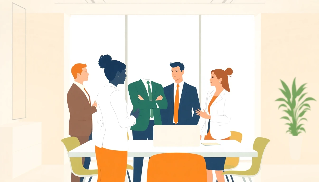Imagem ilustrativa de colaboração profissional e equipe de consultores